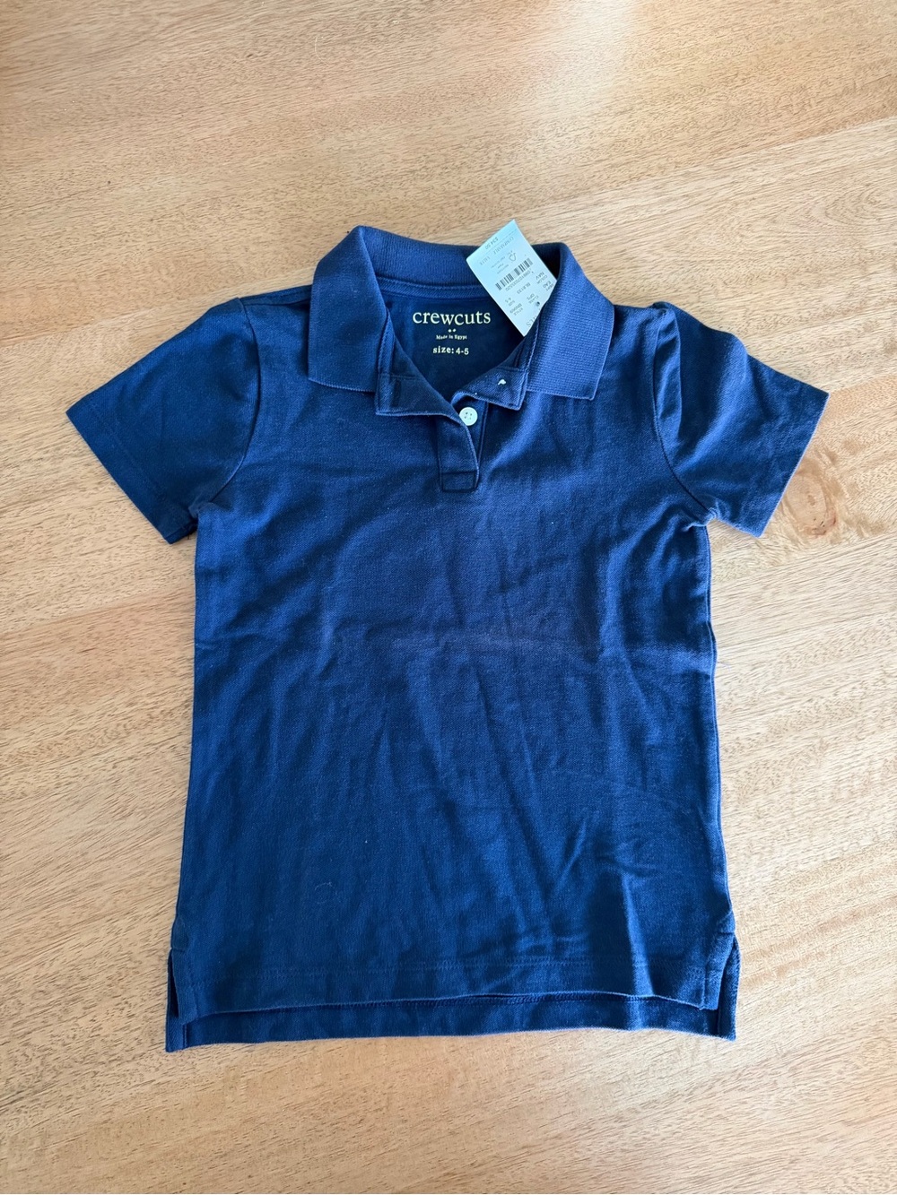 J.Crew Crewcuts Girls XS 4-5 Blue Polo Shirt NWT Preppy Classic